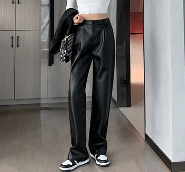 Brigitta High Waist Vegan Leather Pants - SunsetFashionLA